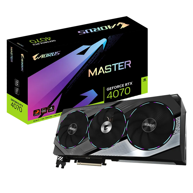 Gigabyte Aorus GeForce RTX 4070 Master 12G Graphics Card (N4070AORUS-M-12GD)
