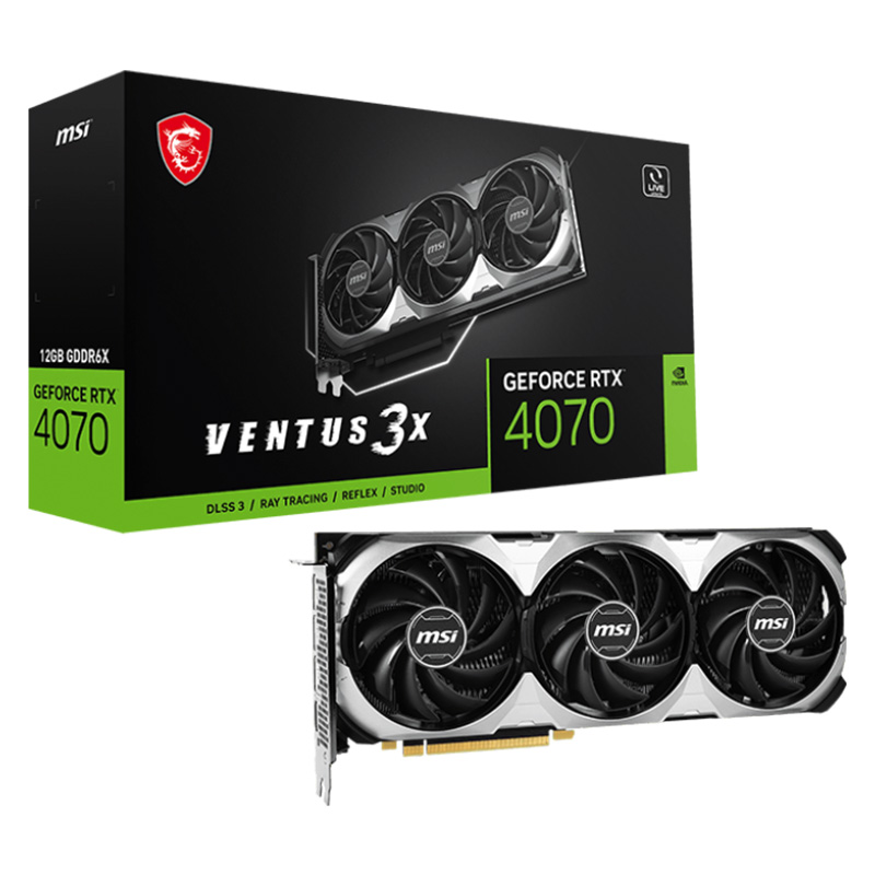 MSI GeForce RTX 4070 Ventus 3X 12G Graphics Card (RTX 4070 VENTUS 3X 12G)
