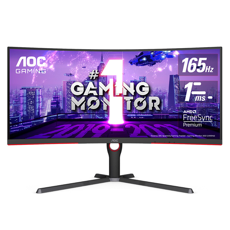 AOC 34in WQHD VA 165Hz Ultrawide FreeSync Premium Curved Gaming Monitor (CU34G3S)