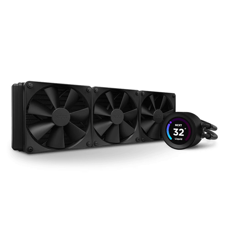 NZXT Kraken Elite 360 360mm AIO Liquid CPU Cooling with LCD Display - Black (RL-KN36E-B1)