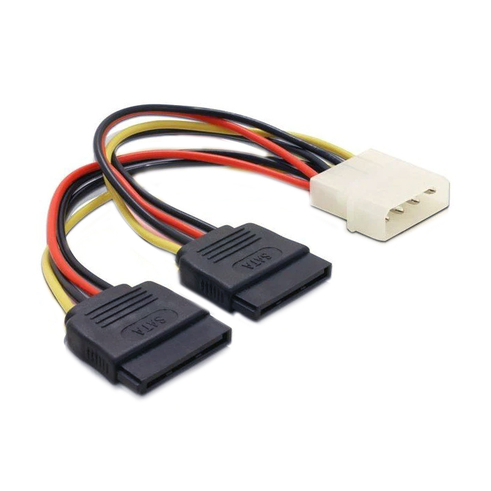 Rotanium Molex Power to 2x SATA Power Splitter Cable