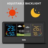 Sports-Home-Outdoors-Raddy-WF-55C-Weather-Station-Wireless-Indoor-Outdoor-Thermometer-Hygrometer-Color-Display-Weather-Forecast-with-Extra-Sensor-for-Home-Use-6