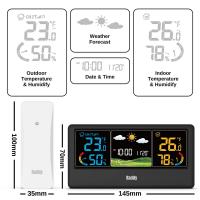Sports-Home-Outdoors-Raddy-WF-55C-Weather-Station-Wireless-Indoor-Outdoor-Thermometer-Hygrometer-Color-Display-Weather-Forecast-with-Extra-Sensor-for-Home-Use-9