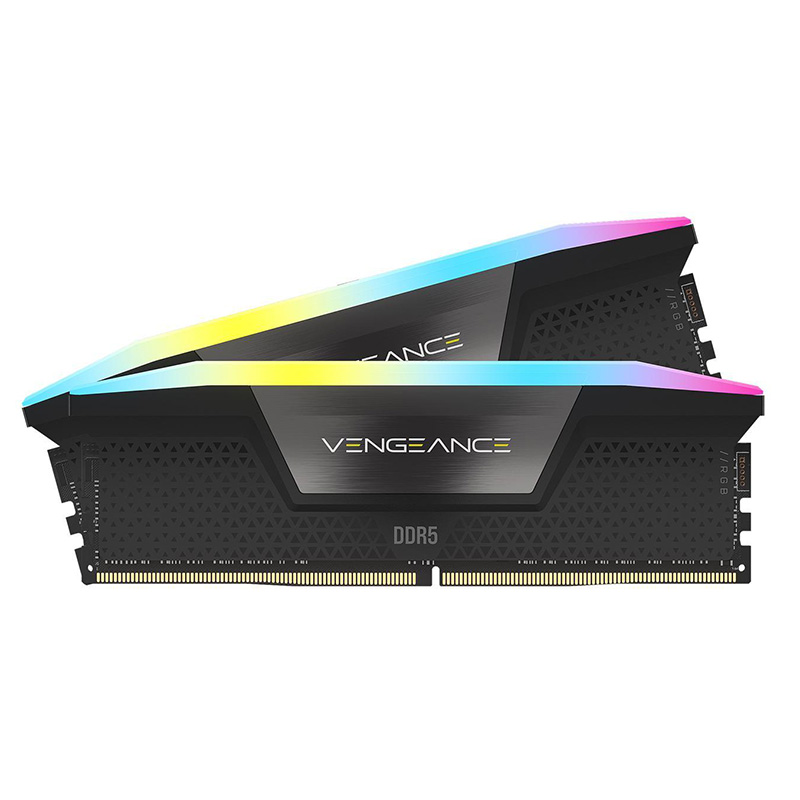 Corsair 64GB (2x32GB) CMH64GX5M2B6000C40 Vengeance RGB CL40 6000MHz DDR5 RAM - Black