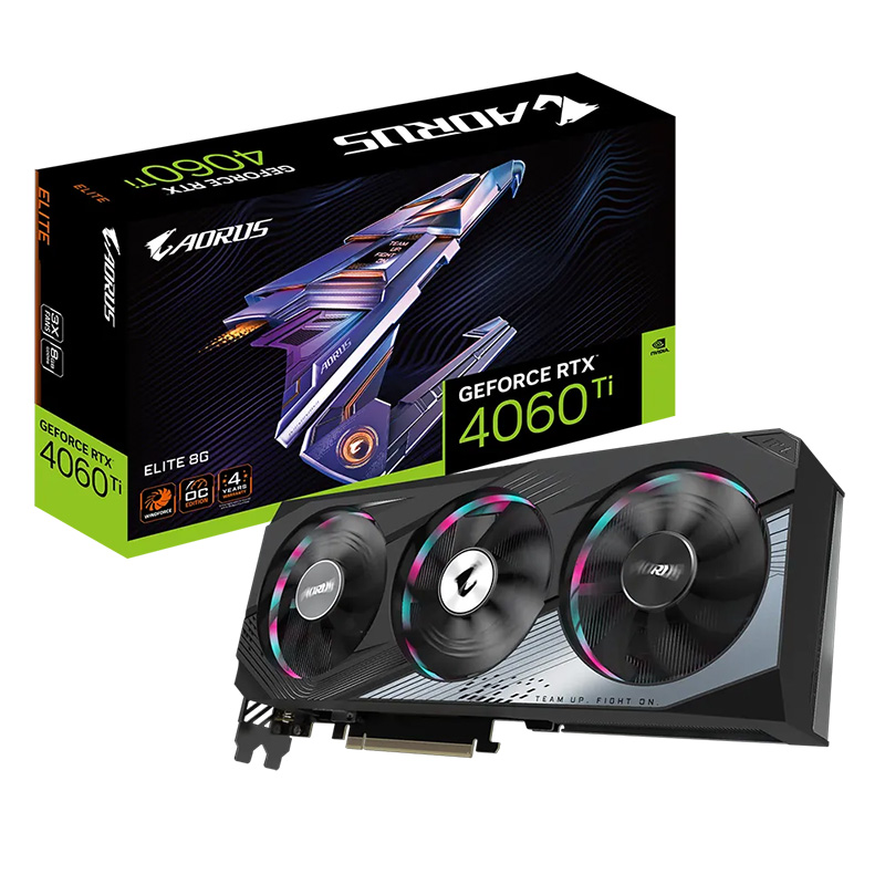 Gigabyte GeForce RTX 4060Ti Aorus Elite 8G Graphics Card (GV-N406TAORUS E-8GD)