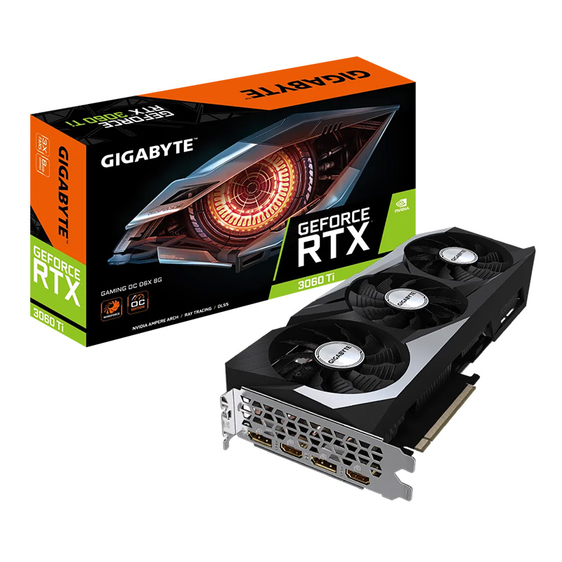Gigabyte GeForce RTX 3060 Ti Gaming OC D6X 8G Graphics Card - NO PACKAGE 74023