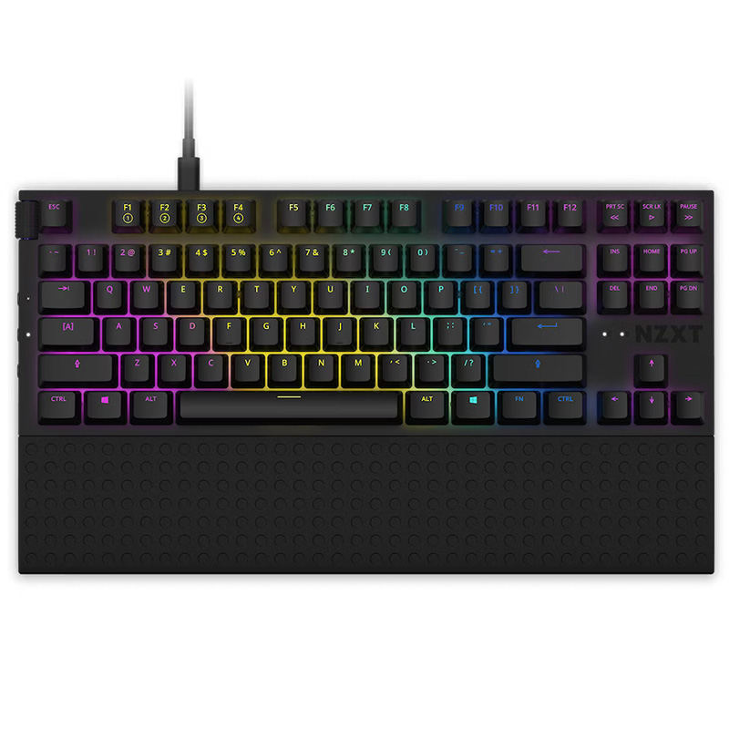 NZXT Function Tenkeyless RGB Black Mechanical Keyboard - Gateron Red Switch