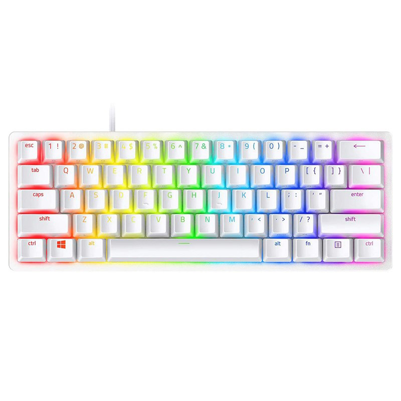 Razer Huntsman Mini Optical Gaming Keyboard Mercury - Clicky Purple Switch (RZ03-03390300-R3M1)