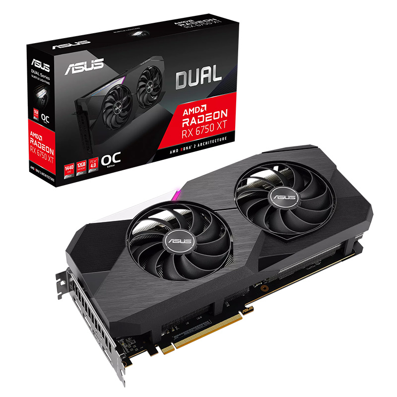 Asus Dual RX 6750 XT OC 12G Graphics Card (DUAL-RX6750XT-O12G)