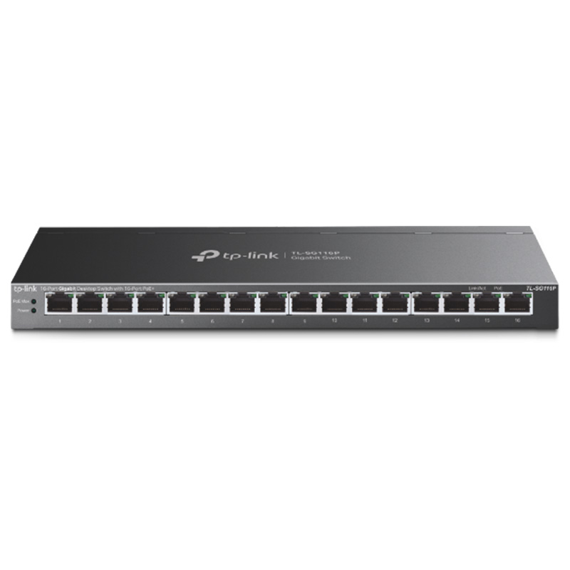 TP-Link 16-Port Gigabit Desktop Switch with 16-Port PoE+ (TL-SG116P)