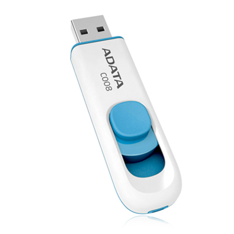 ADATA C008 32GB USB2.0 Flash Drive - White (AC008-32G-RWE)