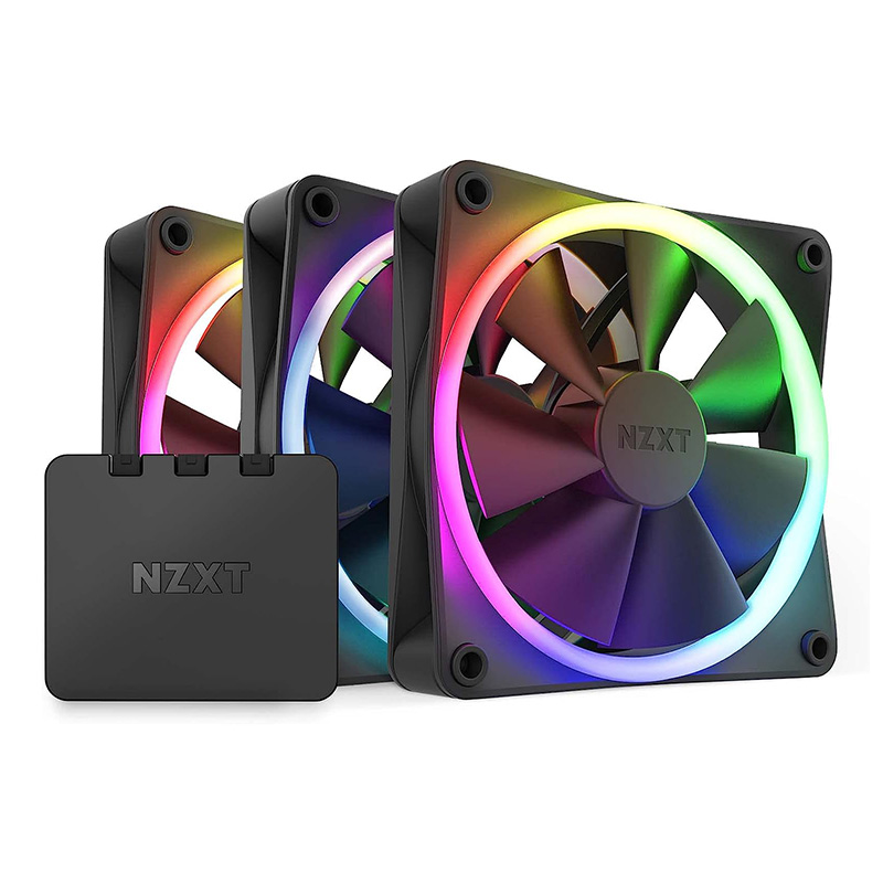 NZXT F120RGB 120mm RGB Fans Triple - Black (RF-R12TF-B1)