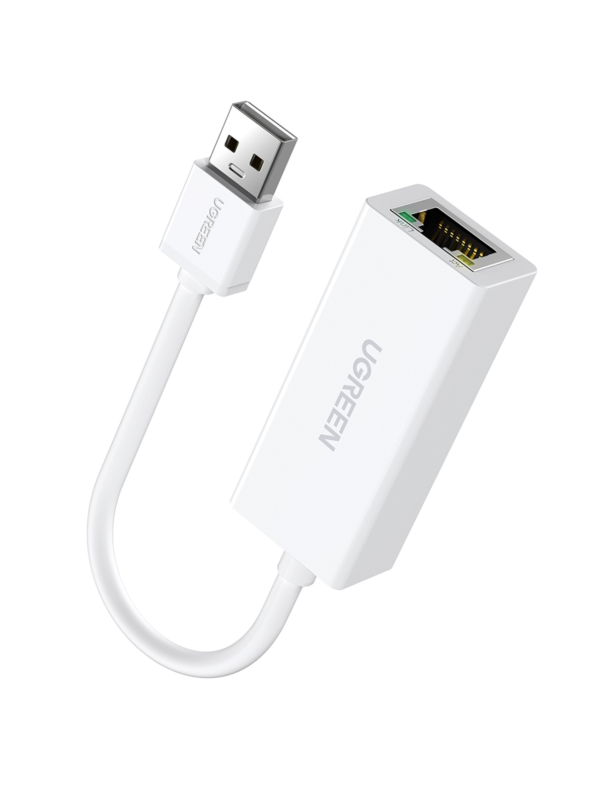 UGREEN USB 2.0 A To 100Mbps Ethernet Adapter White ABS 10cm