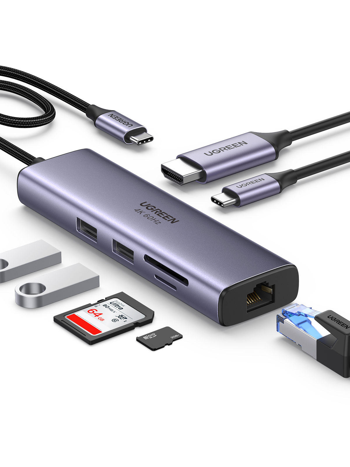 UGREEN USB-C Multifunction Adapter with Ethernet Interface