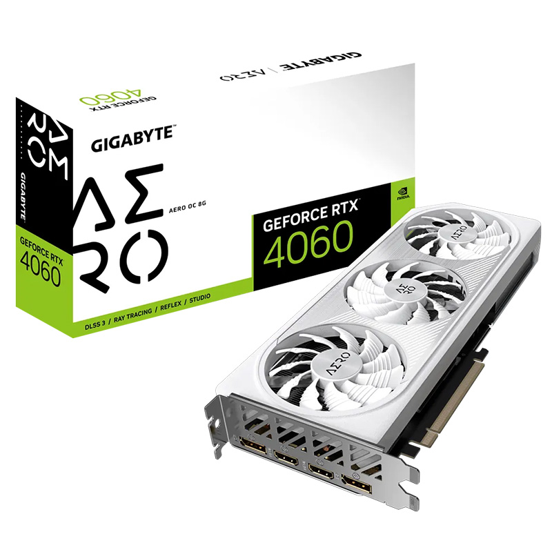 Gigabyte GeForce RTX 4060 Aero OC 8G Graphics Card (GV-N4060AERO-OC-8GD)