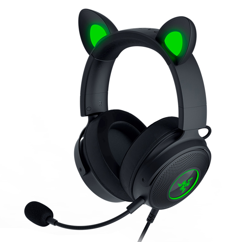 Razer Kraken Kitty V2 Pro Wired RGB Headset with Interchangeable Ears - Black (RZ04-04510100)