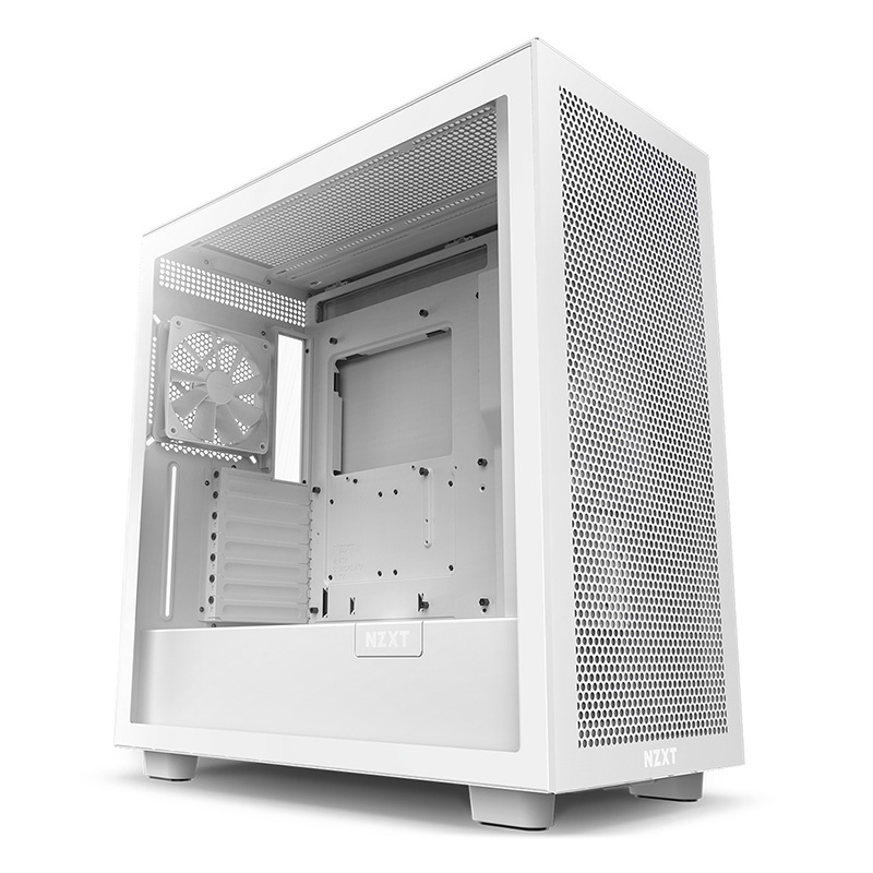 NZXT H7 V1 Flow Mid-Tower Airflow E-ATX Case - All White