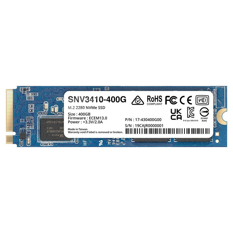 Synology SNV3410 400GB PCIe 3.0 M.2 NVMe SSD (SNV3410-400G)