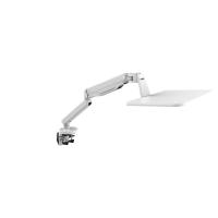 Loctek 10"-17" Single Ergonomic Gas Spring Laptop Holder - White - Max Load 7kg