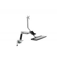 Loctek 17"-30" Aluminum Gas Spring Sit Stand Workstation - Sliver - Max Load 9kg -Dual USB 3.0 port without connect cable