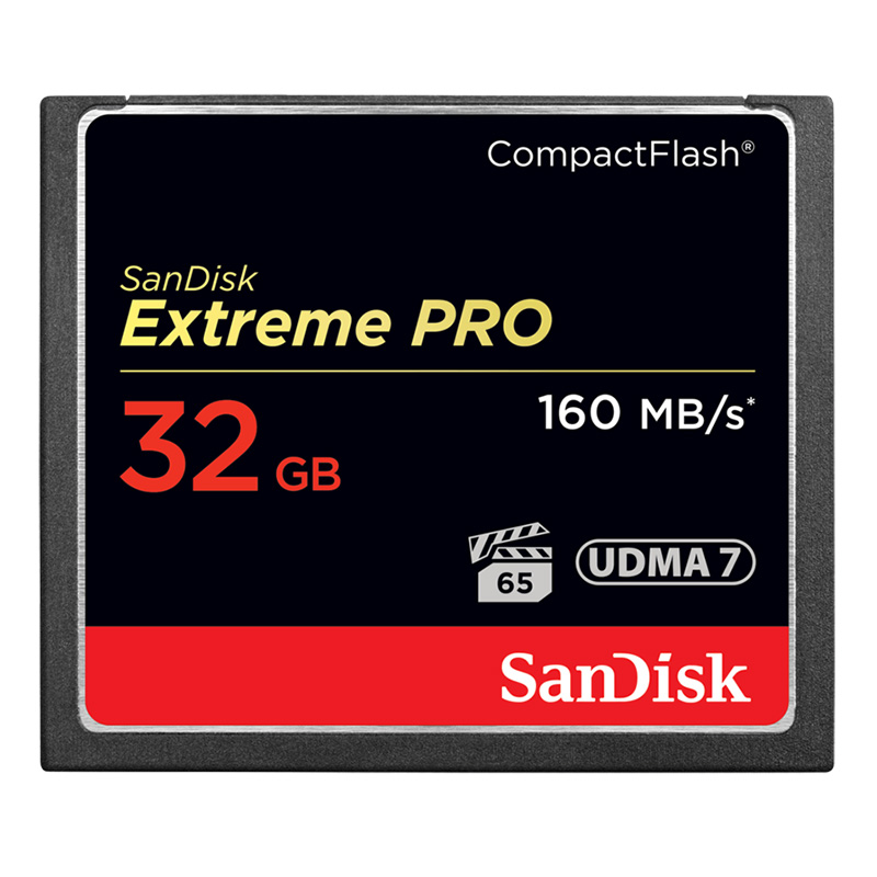 Sandisk 32GB Extreme Pro 160 MB/s RW Compact Flash Card (SDCFXPS-032G-XQ46)