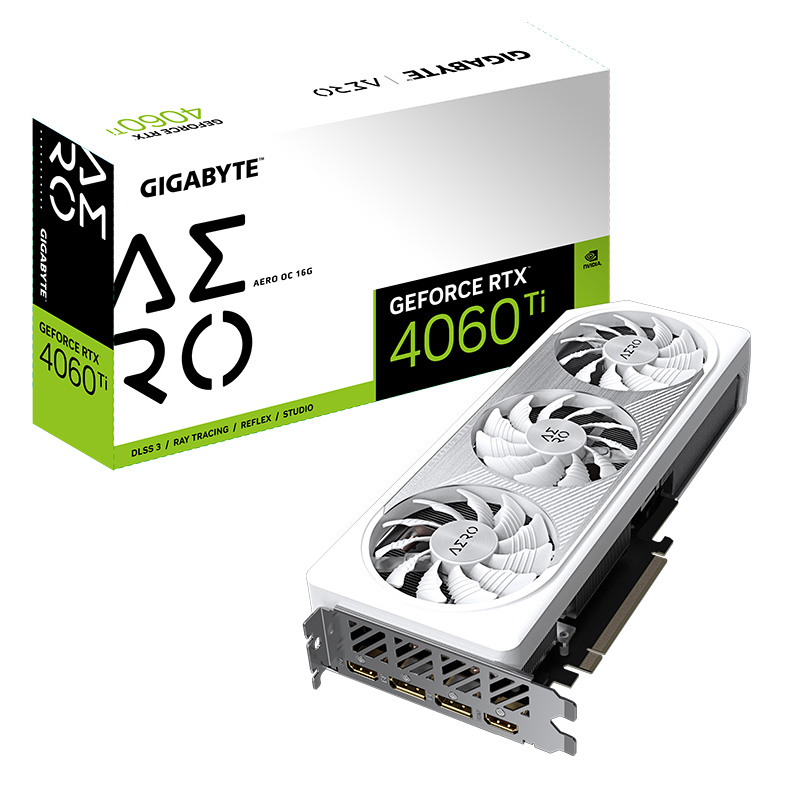 Gigabyte GeForce RTX 4060 Ti Aero OC 16G Graphics Card (GV-N406TAERO OC-16GD)