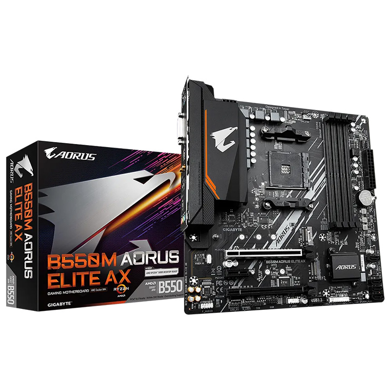 Gigabyte B550M Aorus Elite AX AM4 mATX Motherboard (B550M AORUS ELITE AX)