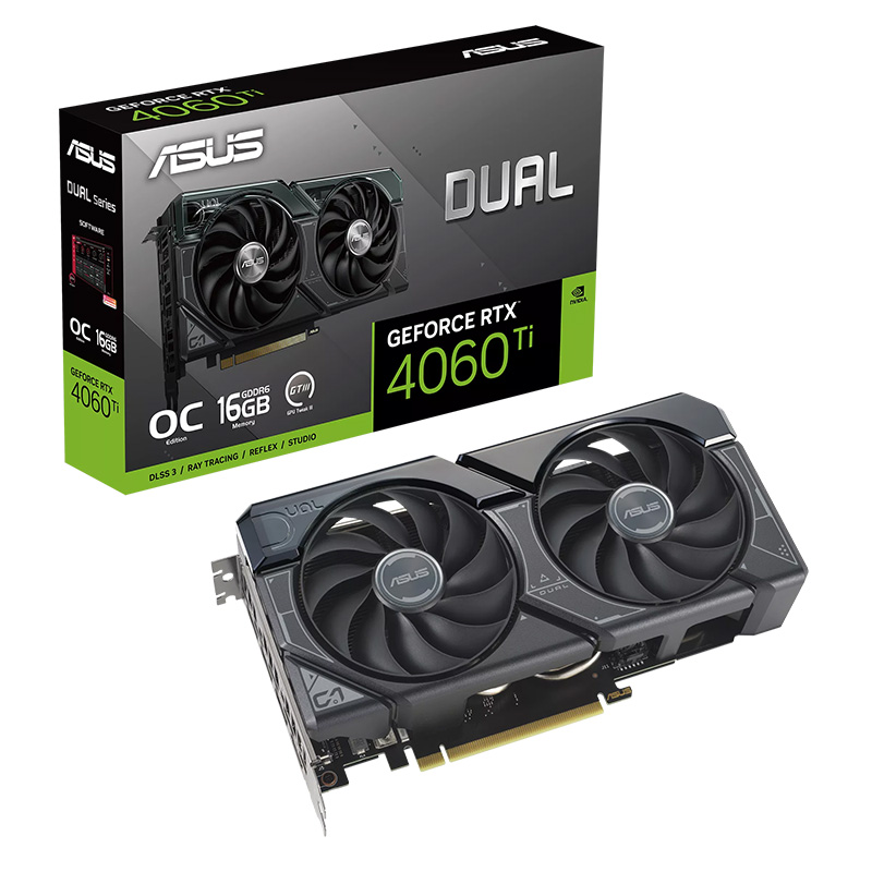 Asus GeForce RTX 4060 Ti Dual 16G OC Graphics Card (DUAL-RTX4060TI-O16G)