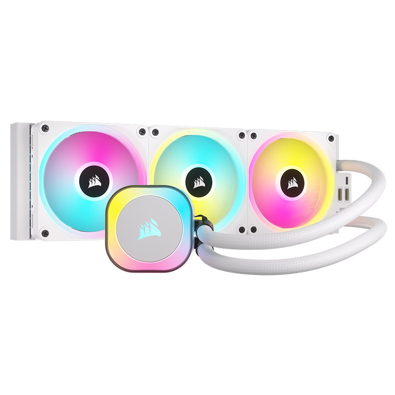 Corsair iCUE Link H150i RGB AIO Liquid CPU Cooler - White (CW-9061006-WW)