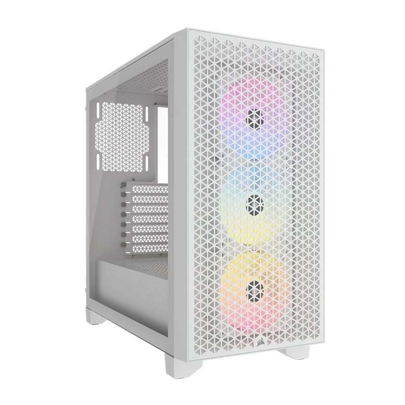 Corsair 3000D RGB AIRFLOW Mid-Tower ATX Case - White (CC-9011256-WW)