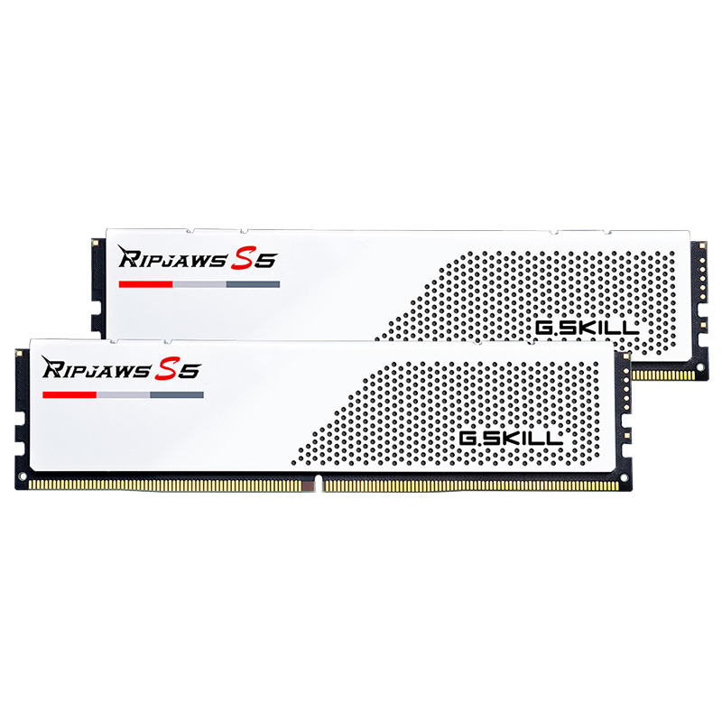 G.Skill 32GB (2x16GB) F5-5200J3636C16GX2-RS5W Ripjaws S5 5200MHz CL36 DDR5 RAM - White