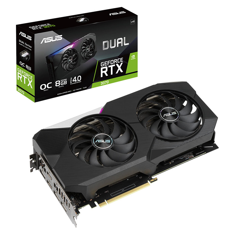 Asus Geforce RTX 3070 Dual OC 8G LHR V2 Graphics Card (DUAL-RTX3070-O8G-V2)