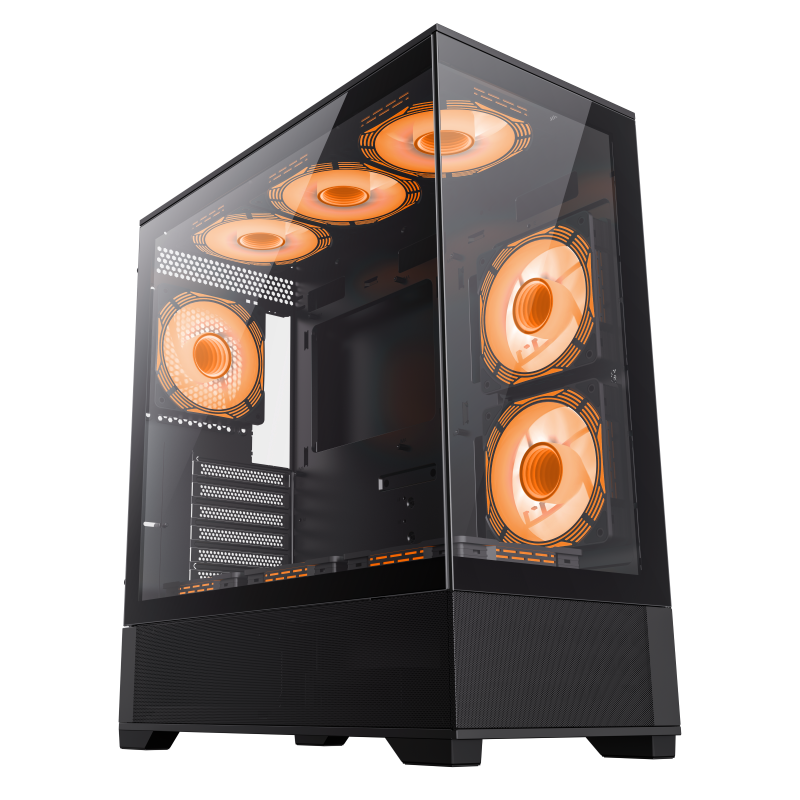 Gamemax Vista AB ATX Mid-Tower Black 6x ARGB fan