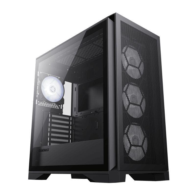 Gamemax Leader E-ATX black Case 6x ARGB fan