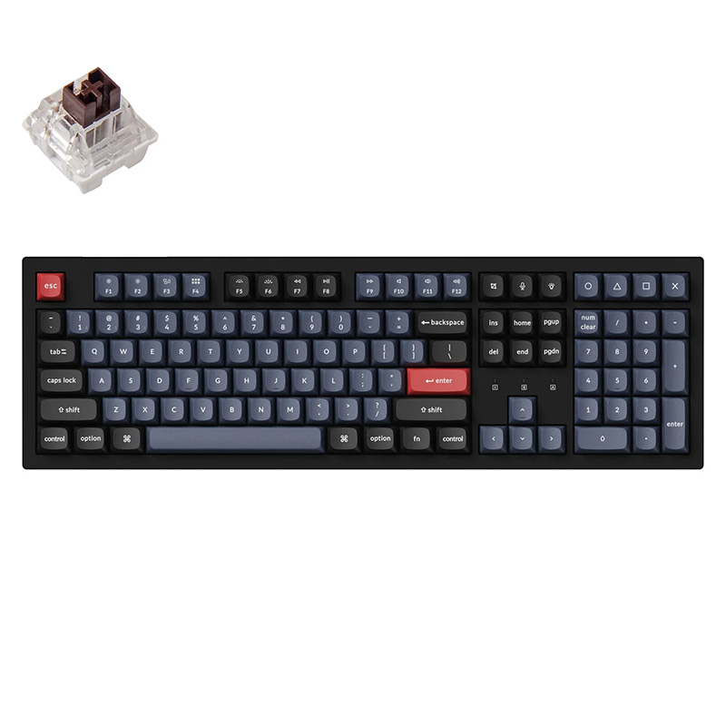 Keychron K10 Pro QMK/VIA Wireless Keyboard RGB Backlit Hot-Swappable Keychron K Pro Mechanical Keyboard (Brown Switch) (KBK10PH3BROWN)