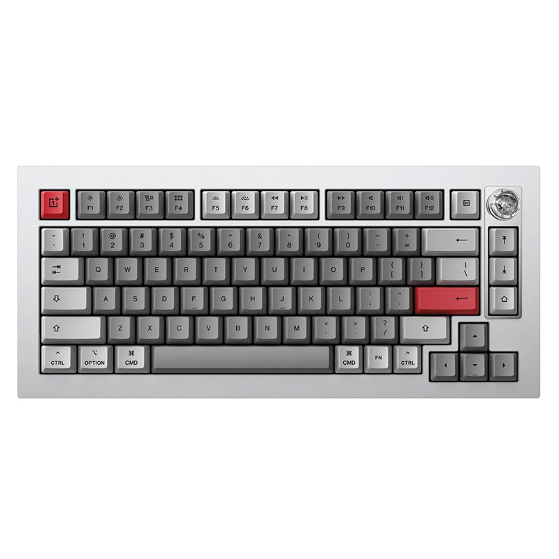 Keychron x OnePlus 81 Pro QMK/VIA Wireless Custom Mechanical Keyboard Dark Grey (Winter Bonfire) / Tactile Switch (KBKCQ1POP81PT3)