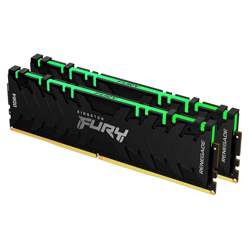 Kingston 16GB (2x8GB) KF432C16RBAK2/16 Fury Renegade RGB 3200Mhz DDR4 RAM - Black