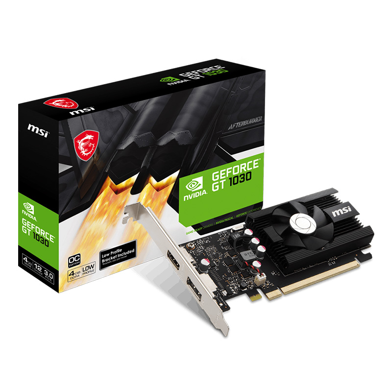 MSI GeForce GT 1030 4GD4 Low Profile OC Graphics Card (GEFORCE GT 1030 4GD4 LP OC)