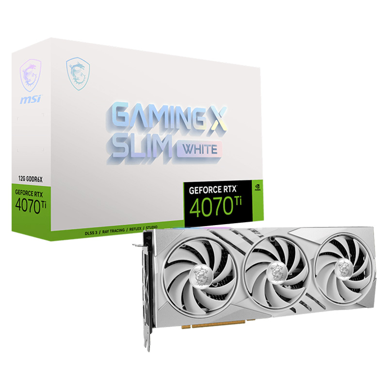 MSI GeForce RTX 4070 Ti Gaming X Slim White 12G Graphics Card