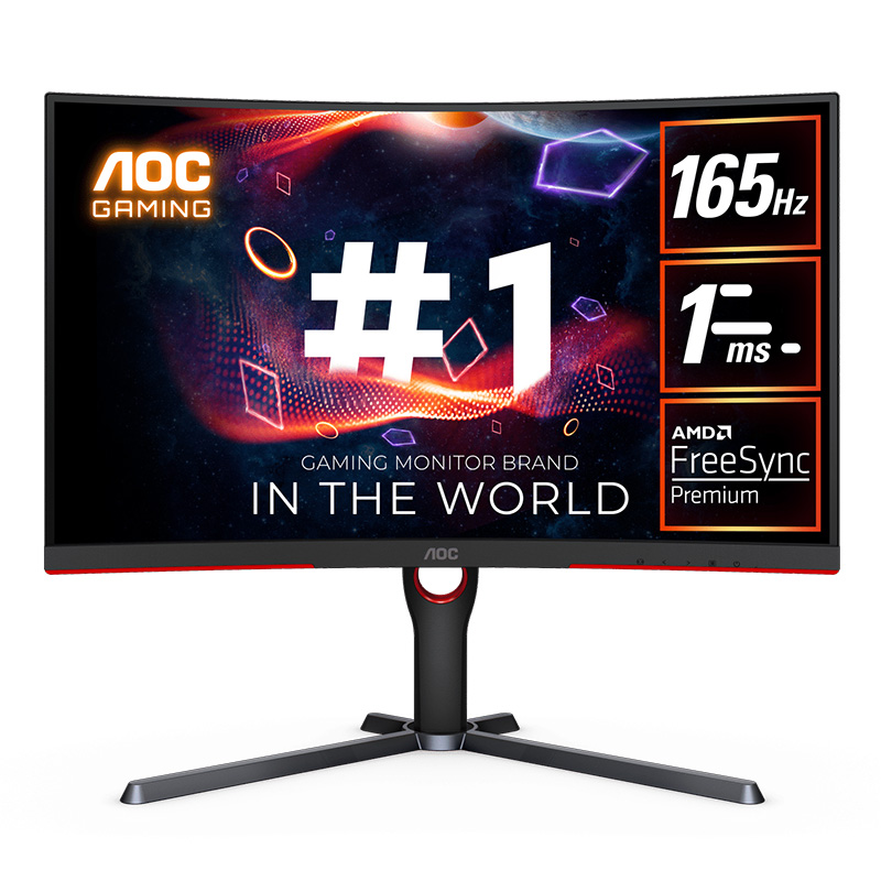 AOC 27in QHD 2K 165Hz FreeSync Premium Curved Gaming Monitor (CQ27G3S)