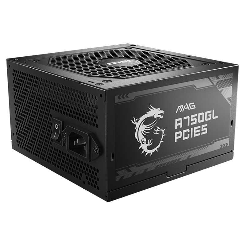 MSI 750W MAG A750GL 80+ Gold PCIe 5 ATX 3.0 Modular Power Supply (MAG A750GL PCIE5)