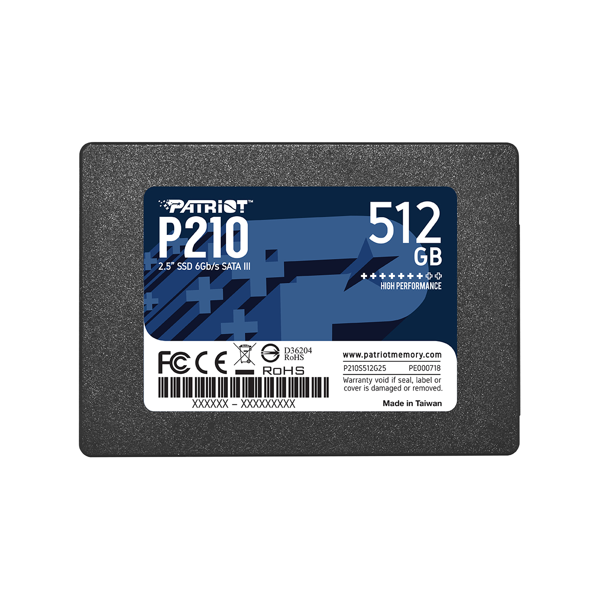 PATRIOT MEMORY P210 SSD 512GB SATA 3 Internal Solid State Drive 2.5 (P210S512G25)