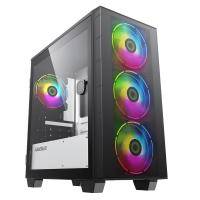 Gamemax Aero Mini MATX black Case White internal 4x ARGB fan - Aero Mini