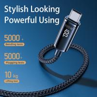 Phones-Accessories-MOREJOY-Remax-100W-visible-Fast-Charging-Cable-Type-C-to-C-with-Dispay-for-Smart-phone-pad-note-book-Black-40
