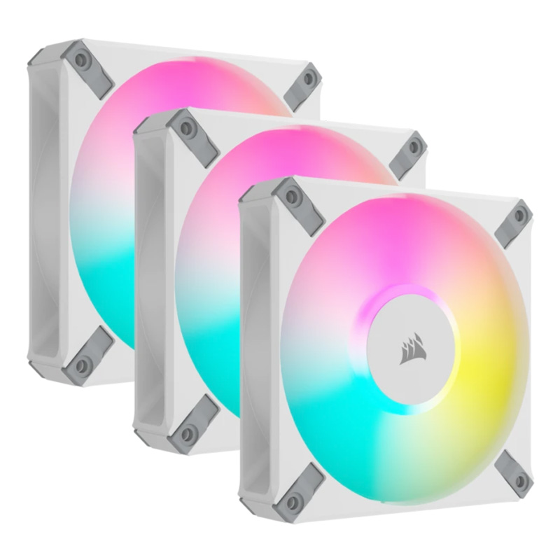 Corsair iCUE AF120 RGB ELITE 120mm White PWM Fan - 3 Pack (CO-9050158-WW)