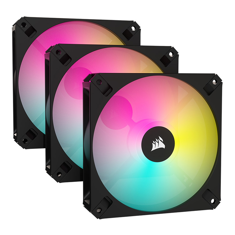 Corsair iCUE AR120 Digital RGB 120mm PWM Fan - Black 3 Pack (CO-9050167-WW)