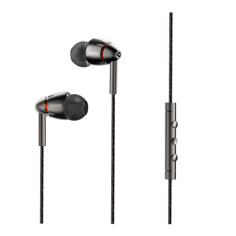 1MORE E1010 Quad Driver in-Ear Earphones Hi-Res High Fidelity Headphones with Warm Bass,Spacious Reproduction, High Resolution, Mic and in-Line Remote