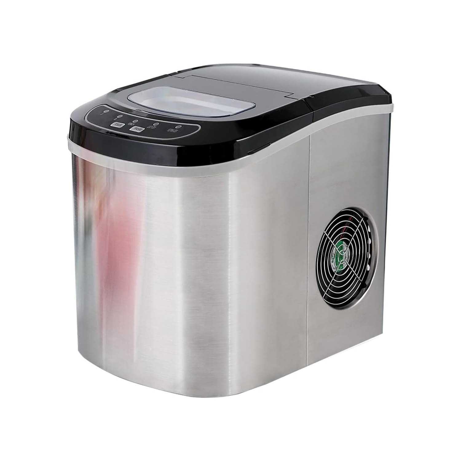 Miraklass Ice Maker Machine 9 Ice Cubes Per-Minute Stainless Steel 2.2L