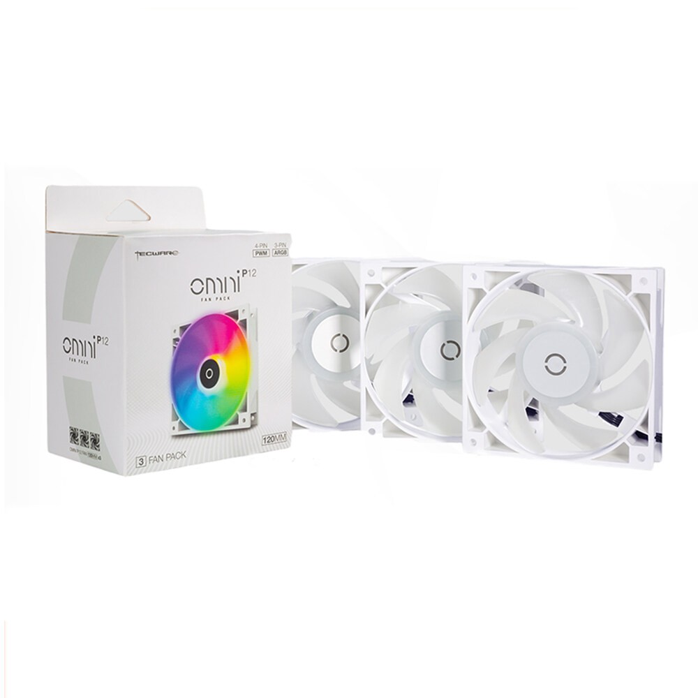 Tecware Omni P12 ARGB 120mm Fans White (3 Fan Pack) TWAC-OMP12-3WH