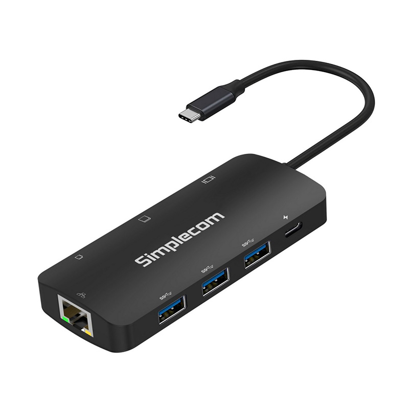 Simplecom CHT580 8-in-1 USB-C Multiport Docking Station with HDMI 2.0 Port